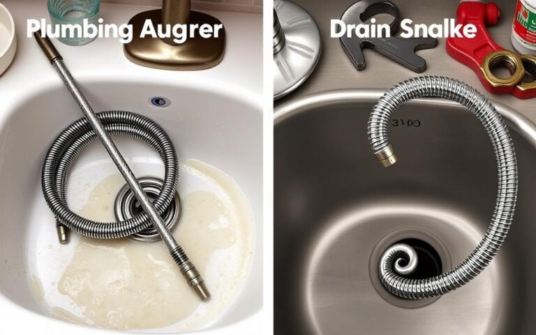 difference between plumbing auger and drain snake